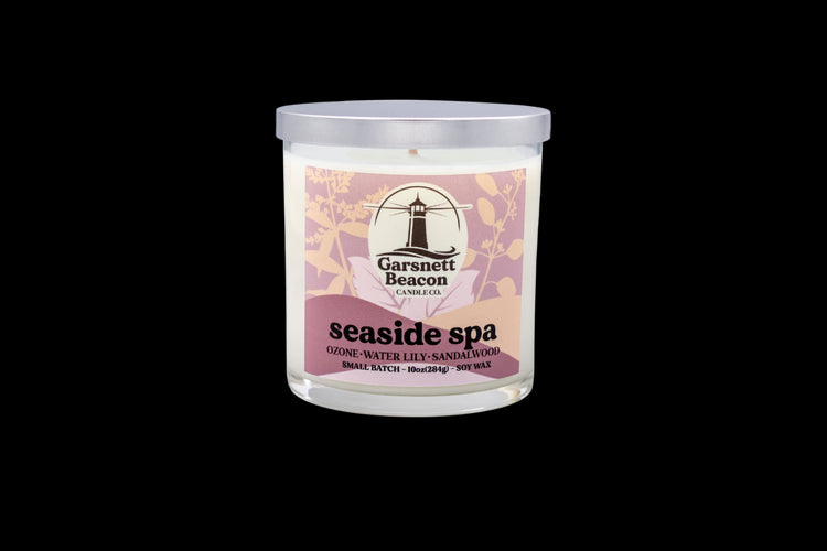 Seaside Spa Candle - Ozone, Water Lily, Sandalwood Scent