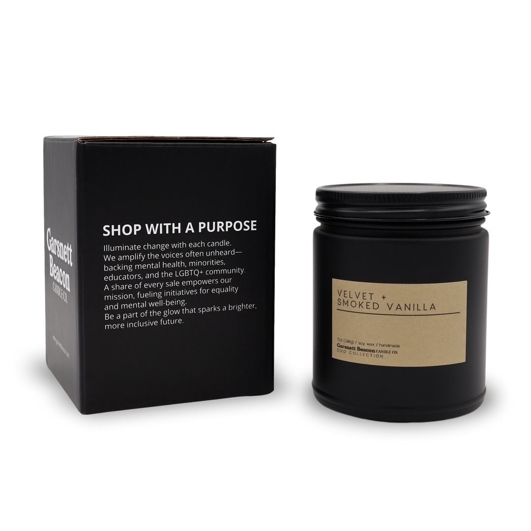 Velvet + Smoked Vanilla Luxury Scented Candle | Duo Collection by Garsnett Beacon