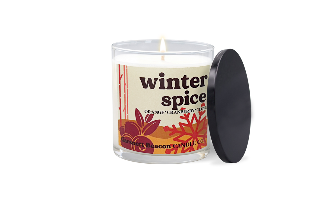 Winter Spice Candle - Orange, Cranberry, Clove Scent