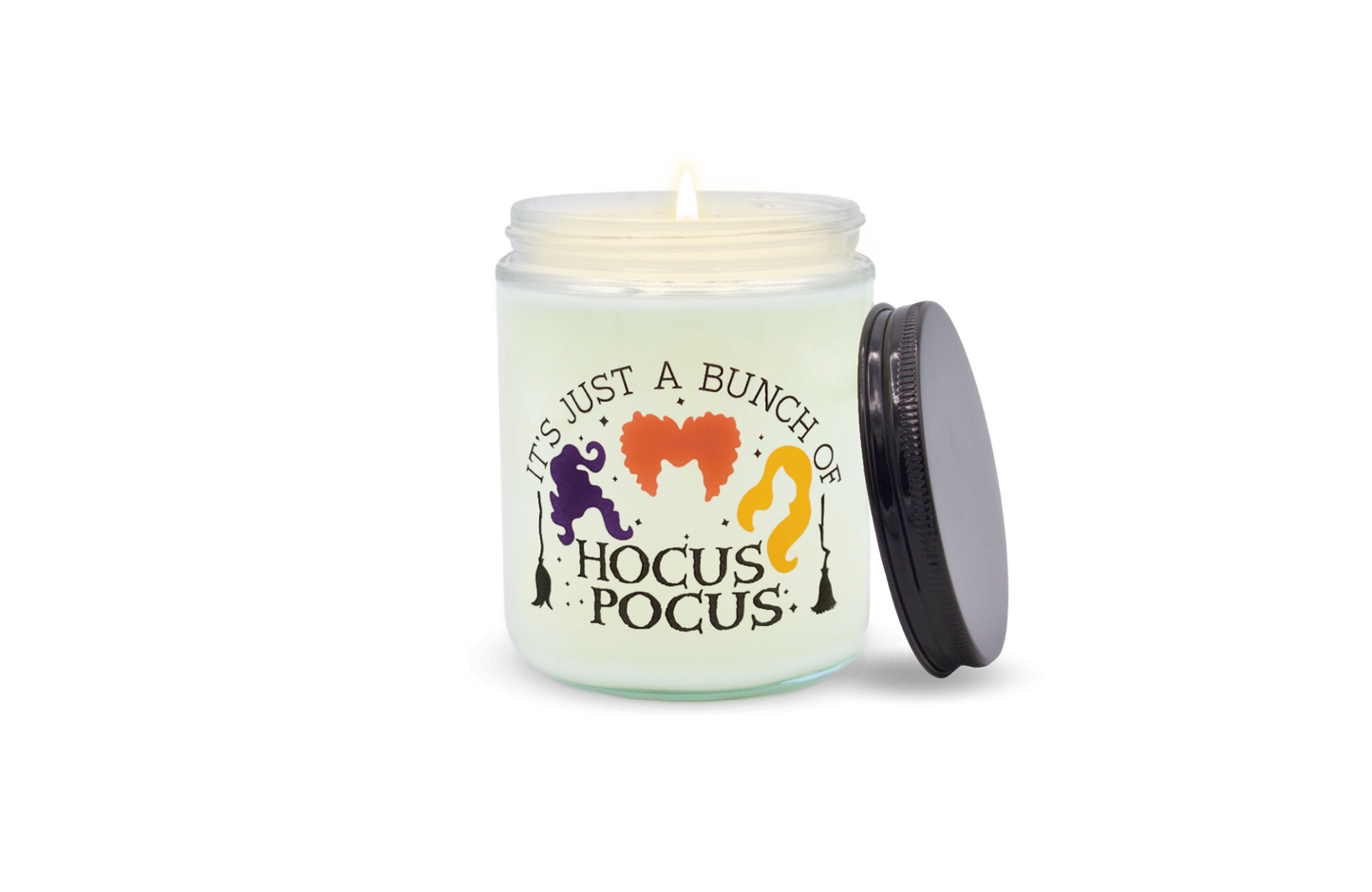 Hocus Pocus inspired Glass Candle
