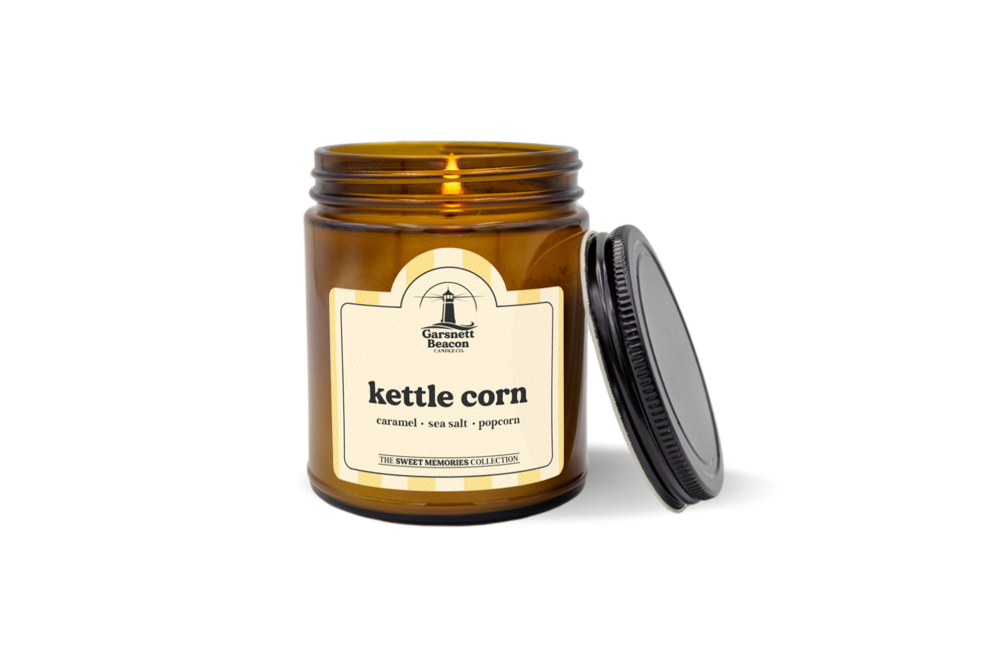 Kettle Corn Candle - Caramel, Sea Salt, Popcorn Scent