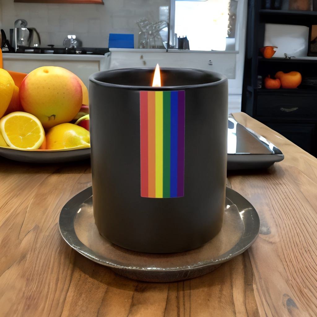 Pride Flag - Glass candle