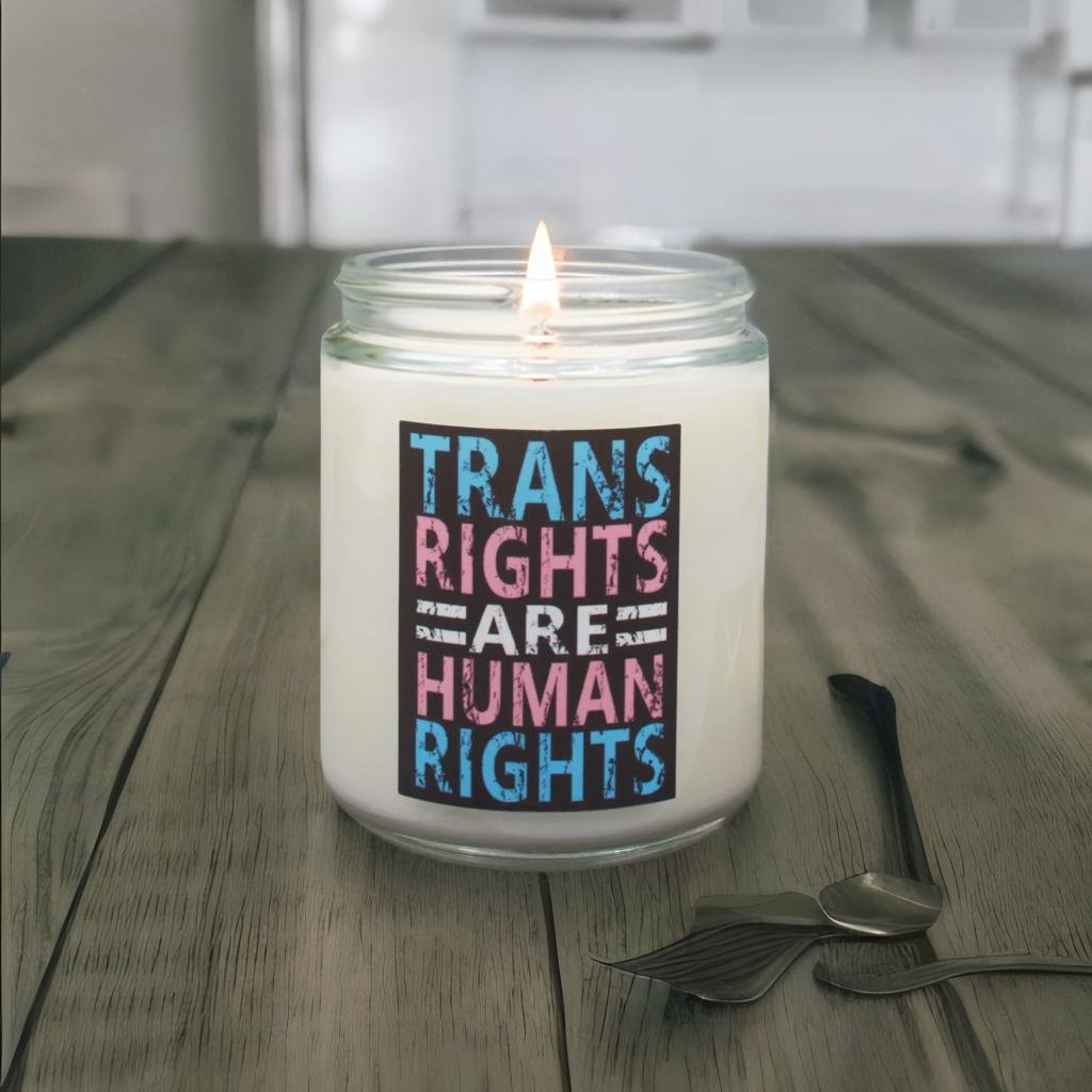 Trans Rights Are Human Rights - Black - Scented Candle