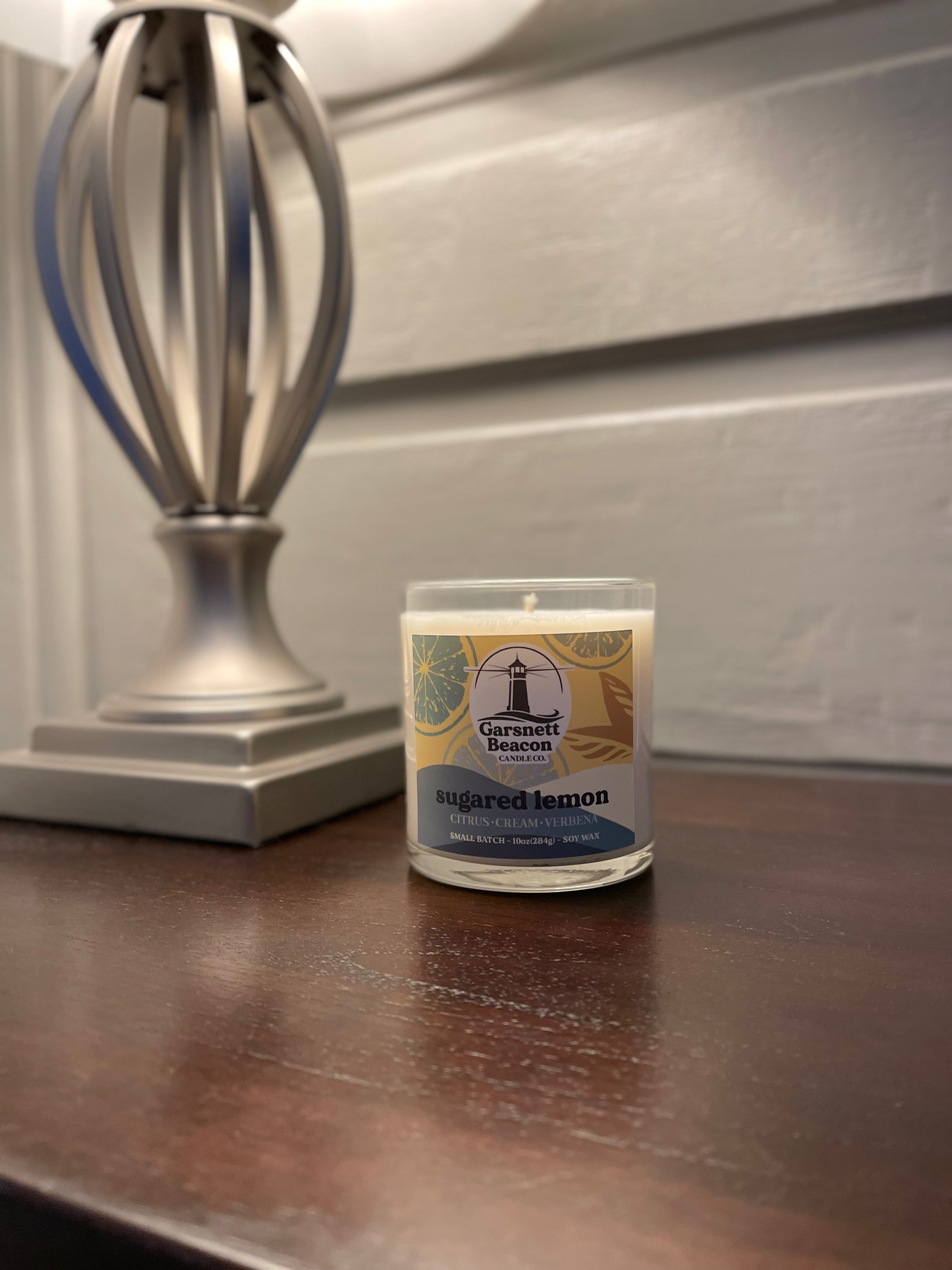 Sugared Lemon Glass Candle