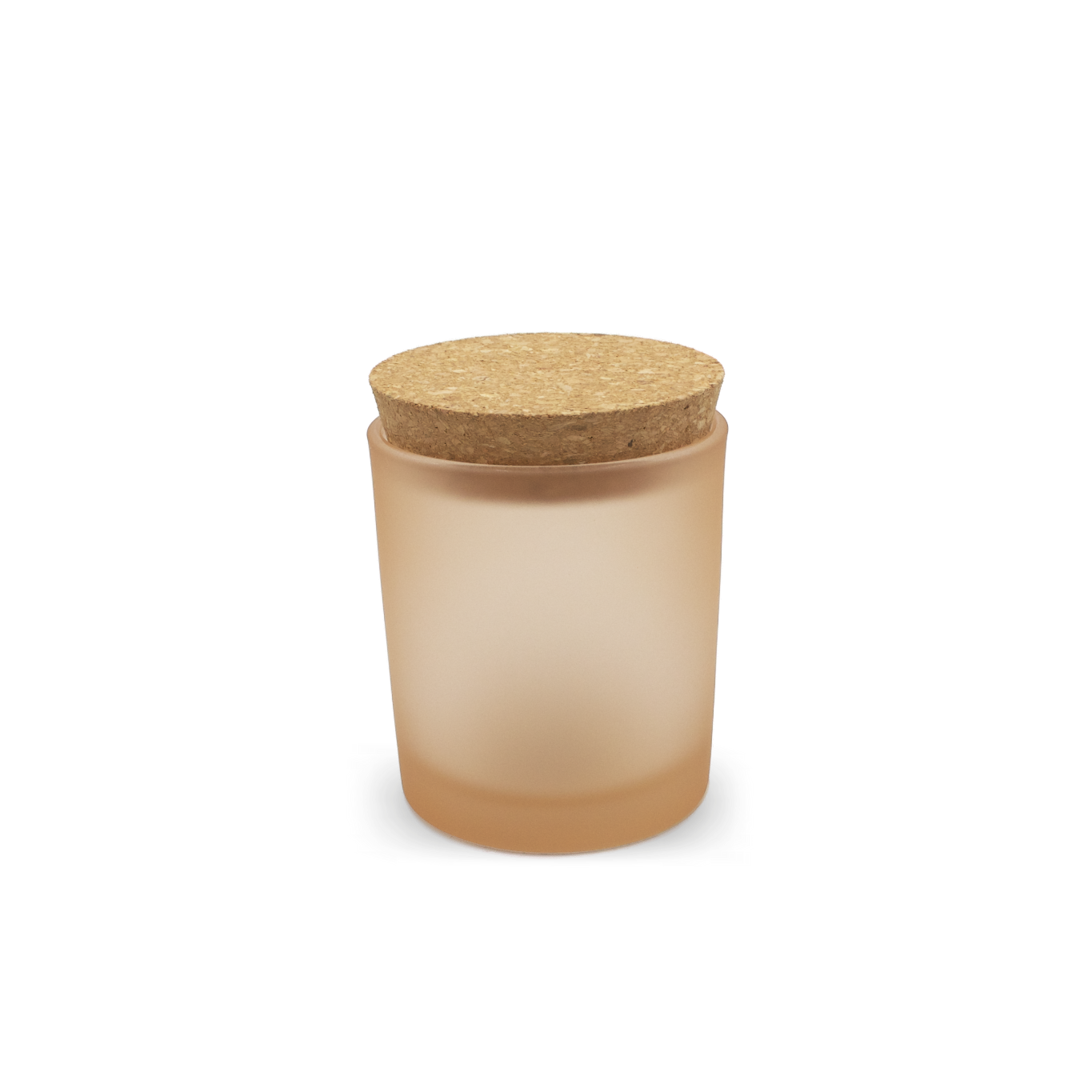 Frosted Glass - Apricot w/ Lid (7oz.)