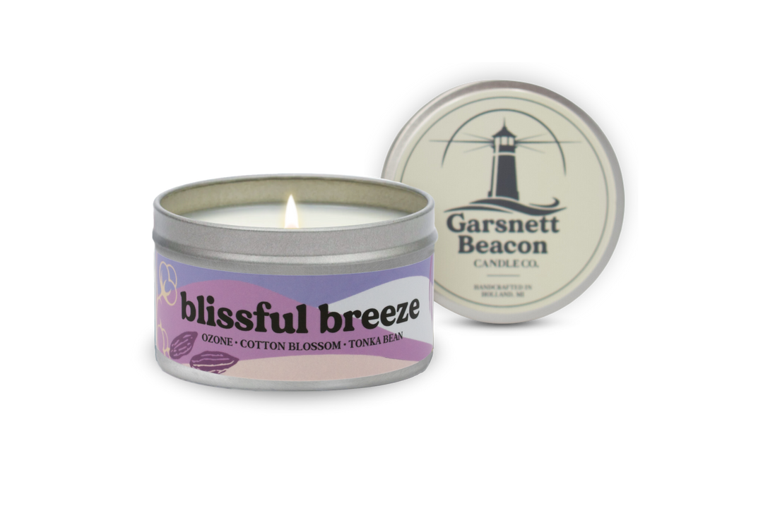 Blissful Breeze Candle - Ozone, Cotton Blossom, Tonka Bean Scent