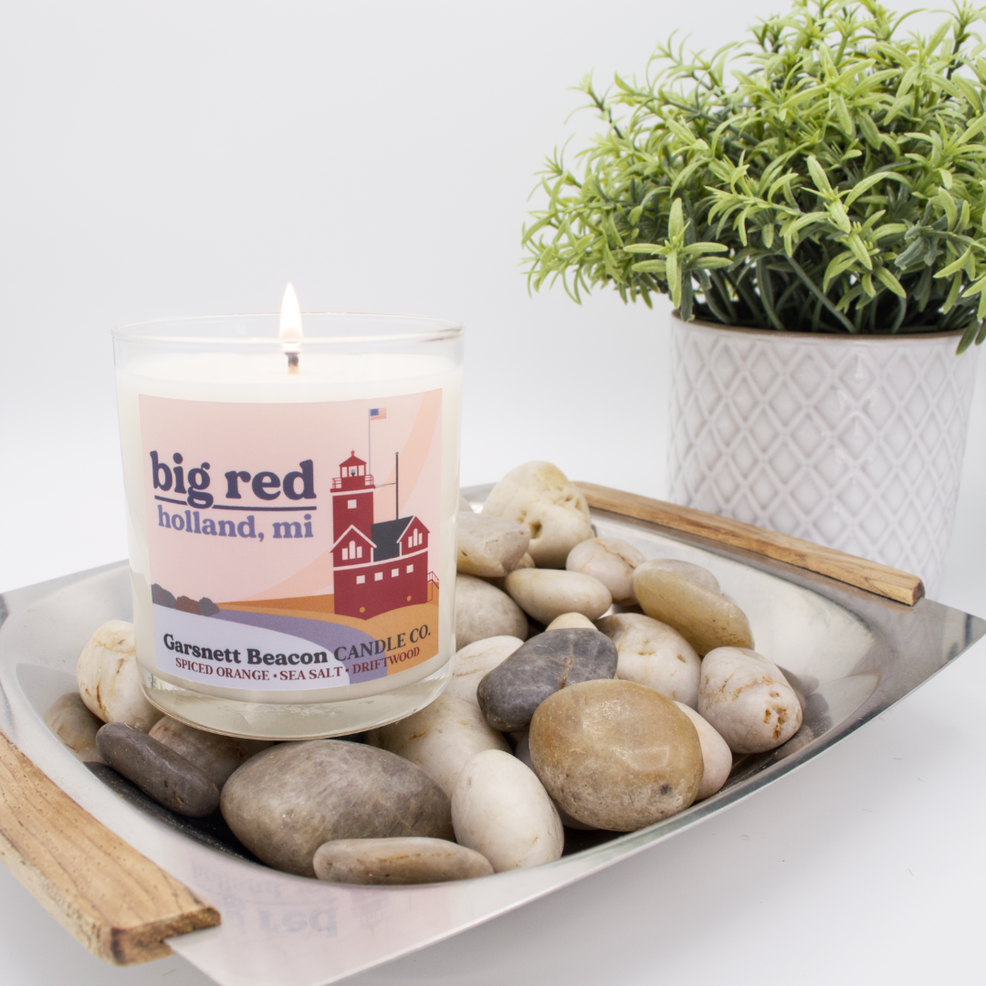 Big Red Glass Candle