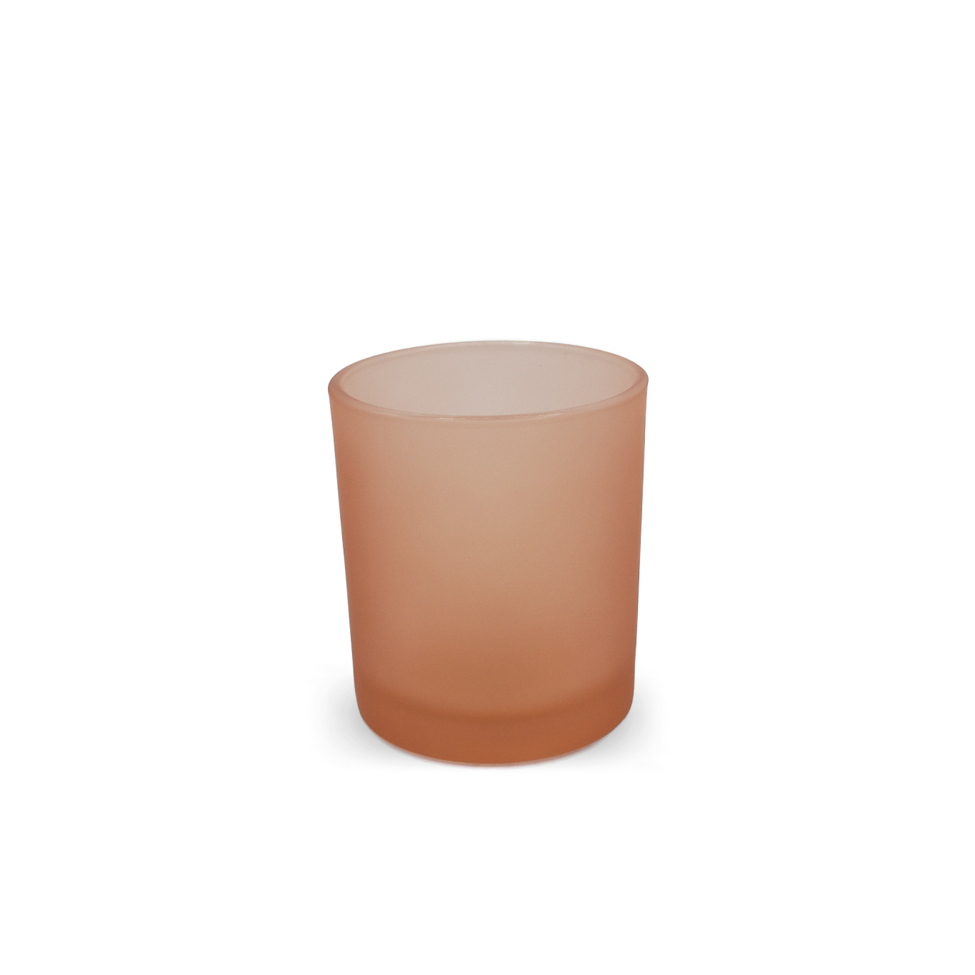 Frosted Glass - Blush w/ Lid (7oz.)