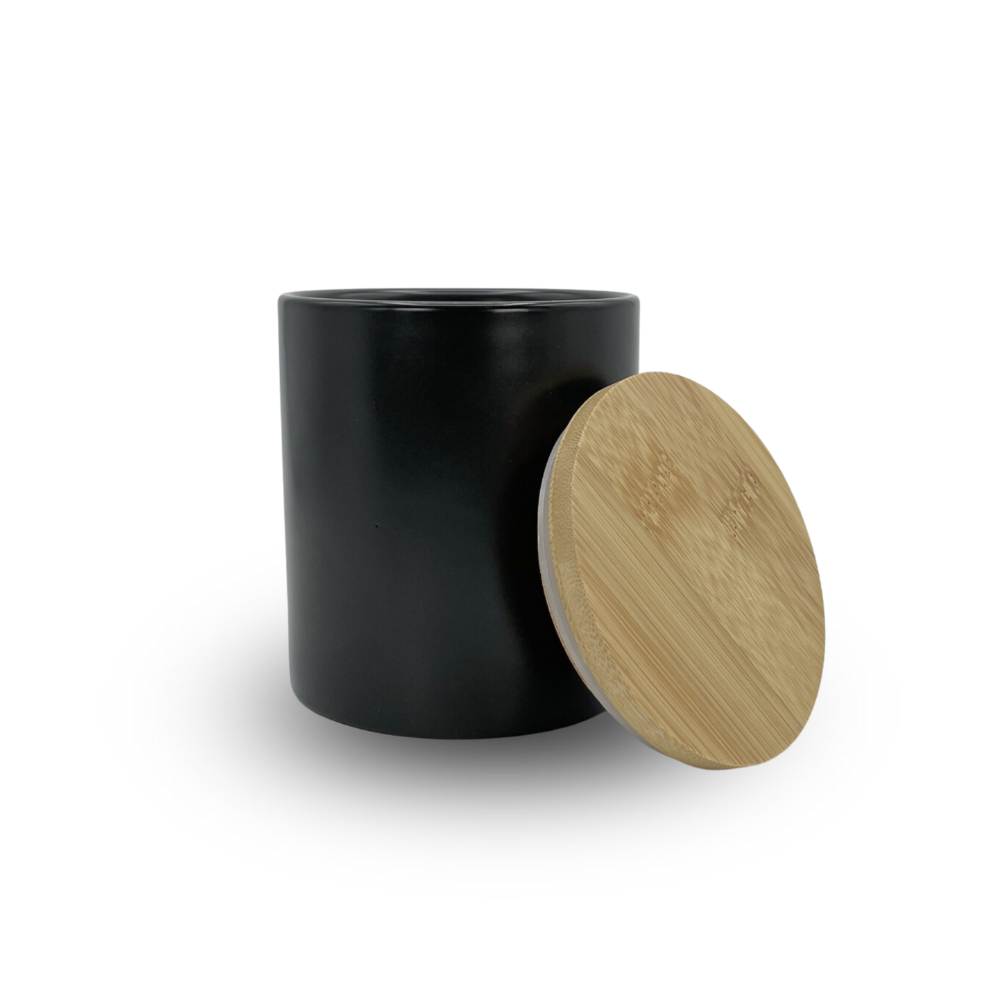 Modern Ceramic w/ Lid - Black (12oz)