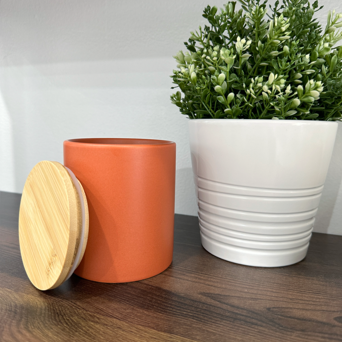 Modern Ceramic w/ Lid - Burnt Sienna (12oz)
