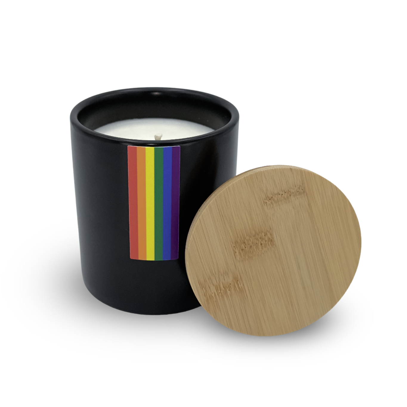 Pride Flag - Glass candle