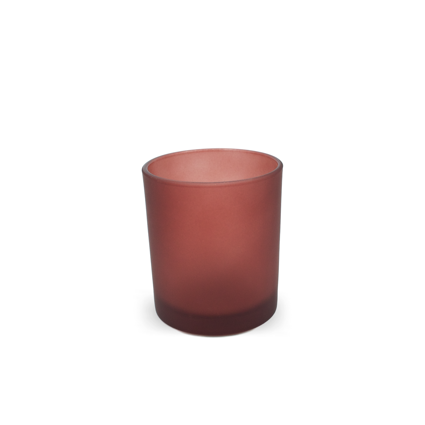 Frosted Glass - Maroon w/ Lid (7oz.)
