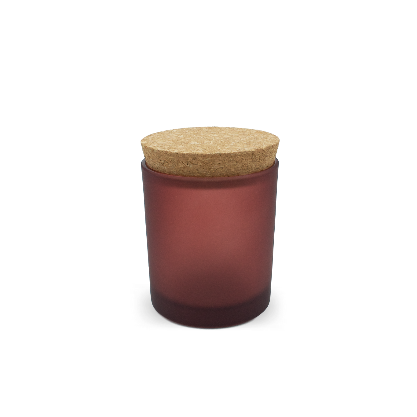 Frosted Glass - Maroon w/ Lid (7oz.)