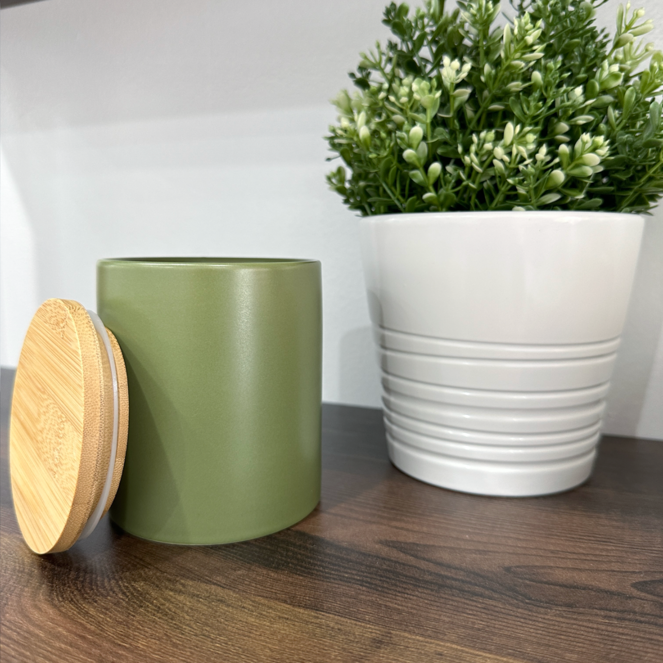 Modern Ceramic w/ Lid - Sage (12oz)