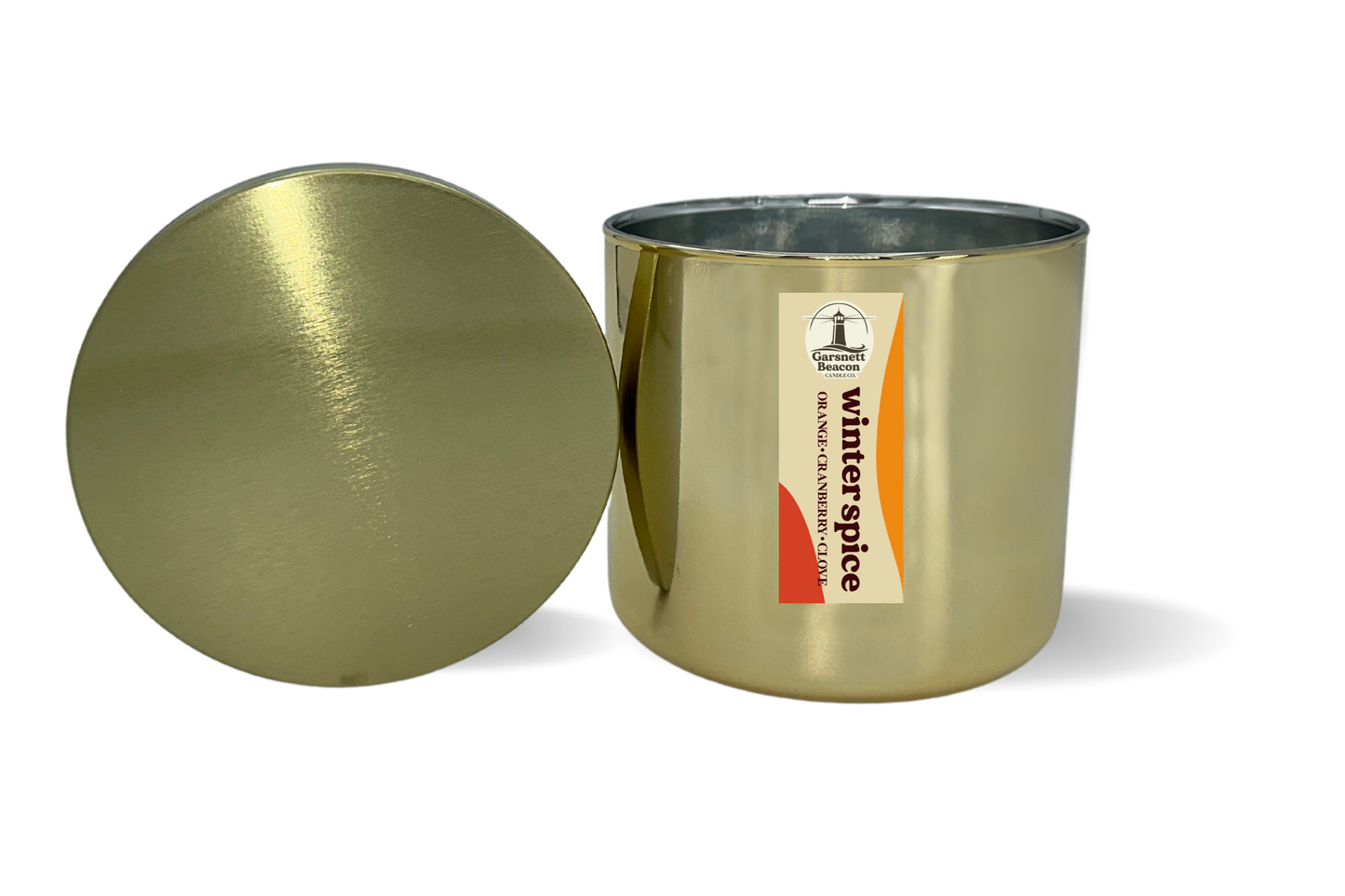 Winter Spice Gold Wooden Wick Candle