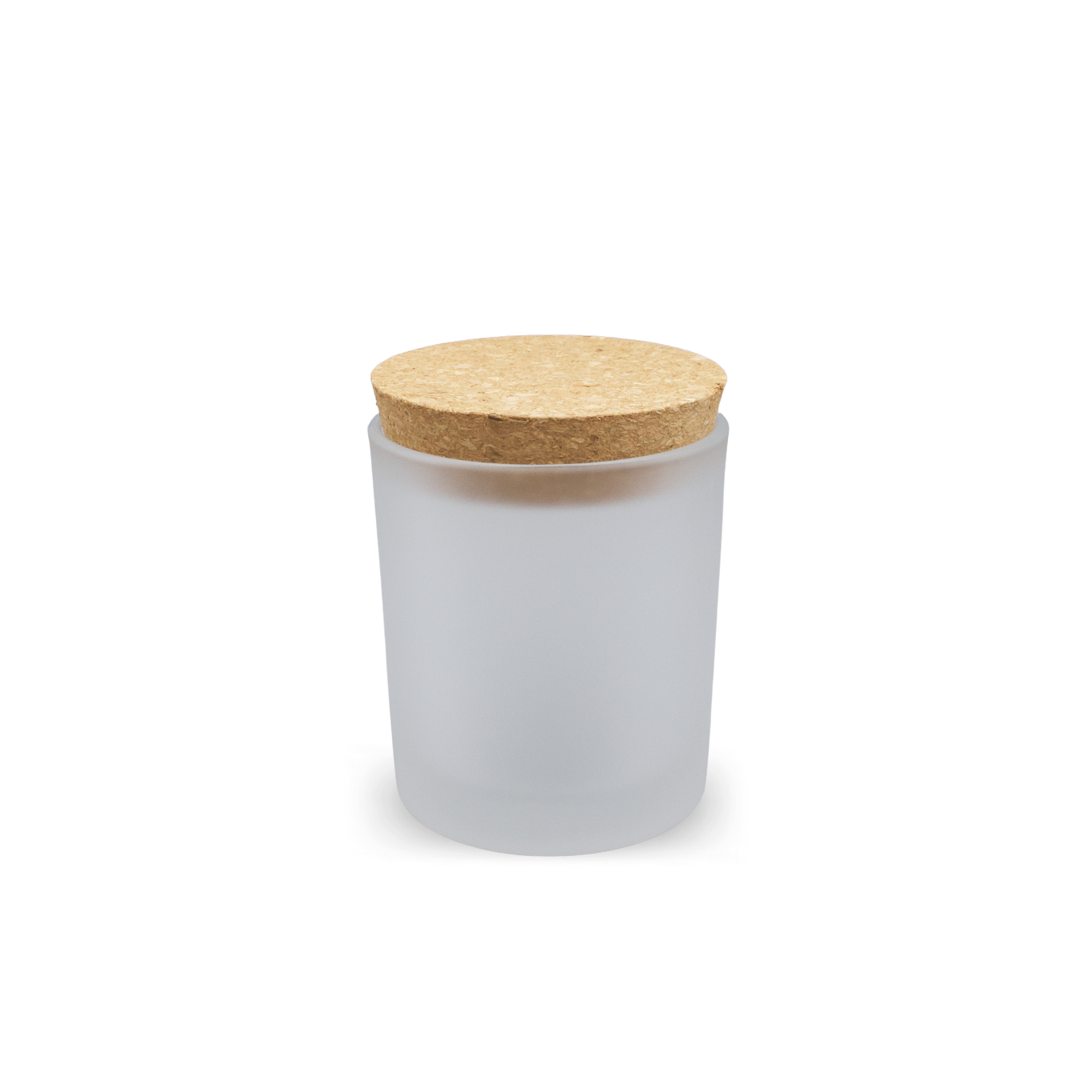 Frosted Glass - White w/ Lid (7oz.)