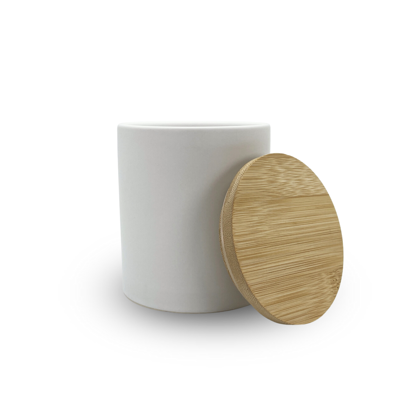 Modern Ceramic w/ Lid - White (12oz)