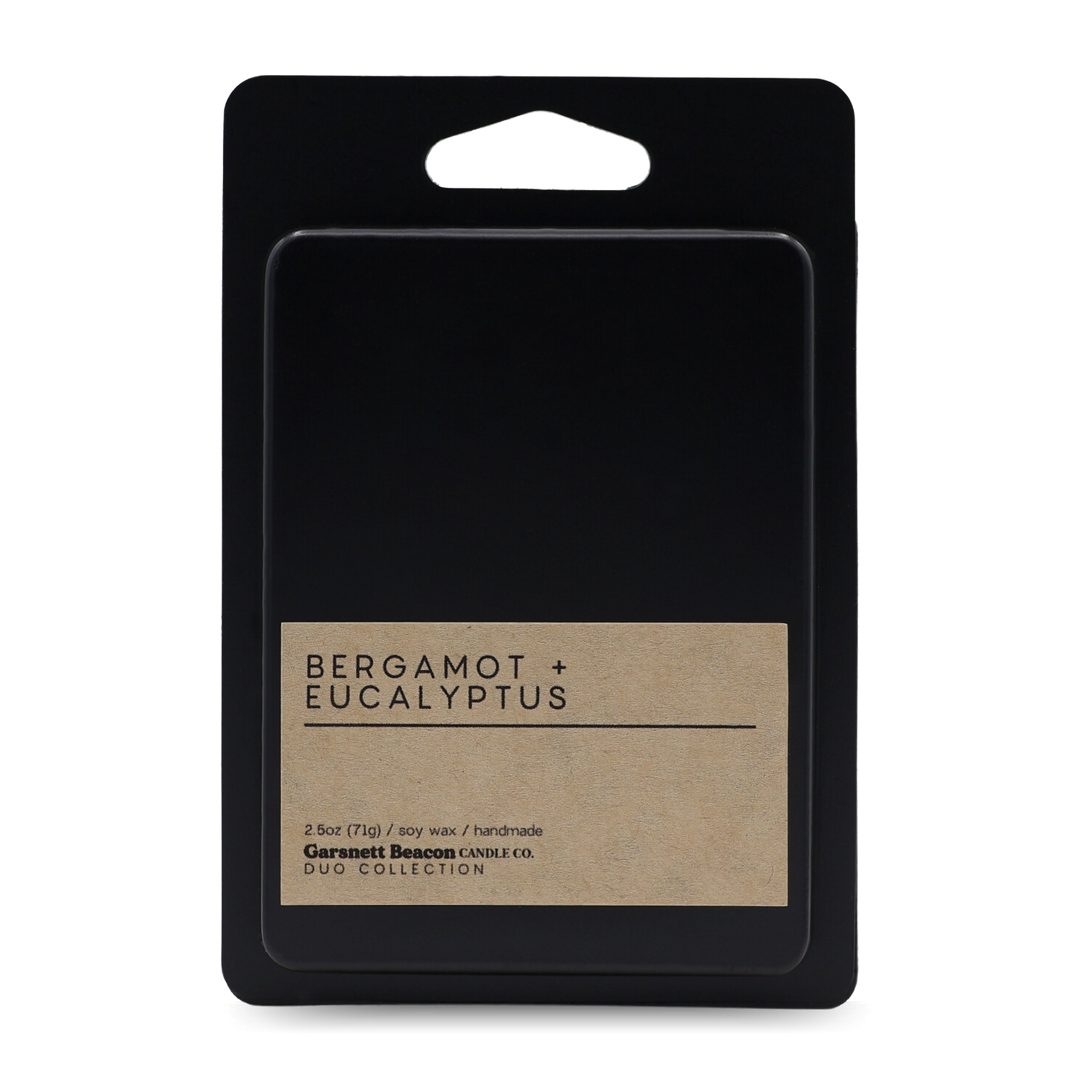 Bergamot + Eucalyptus Luxury Scented Wax Melt | Duo Collection by Garsnett Beacon