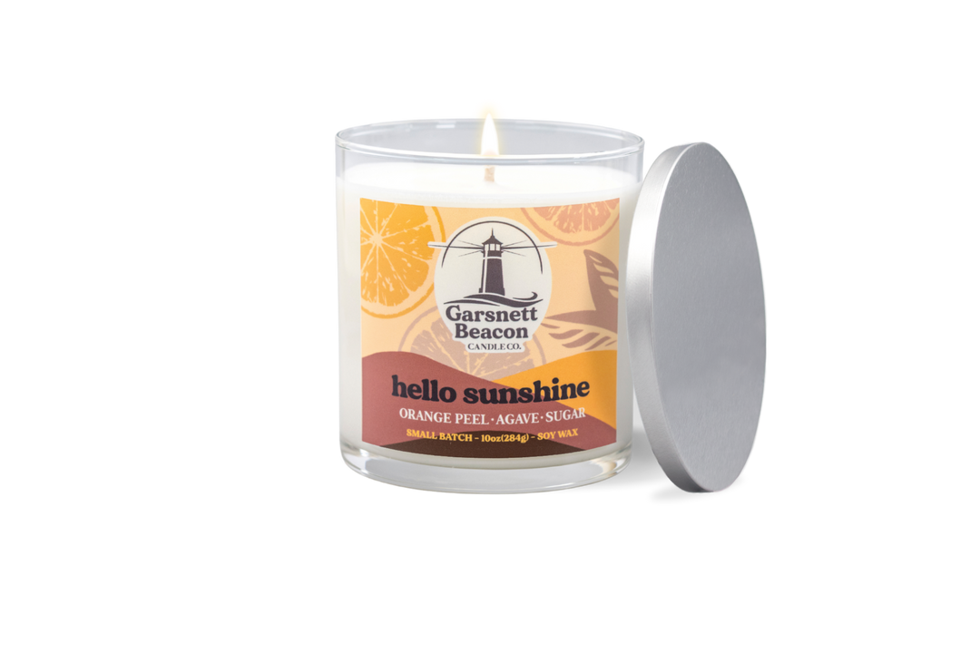 Hello Sunshine Candle - Citrus Orange Peel, Agave, Sugar Scent