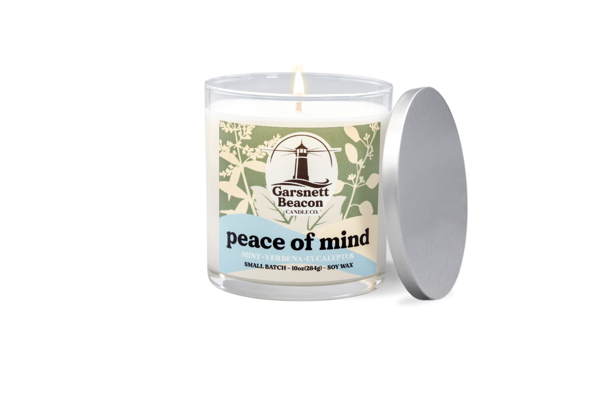 Peace of Mind Candle - Mint, Verbena, Eucalyptus Scent