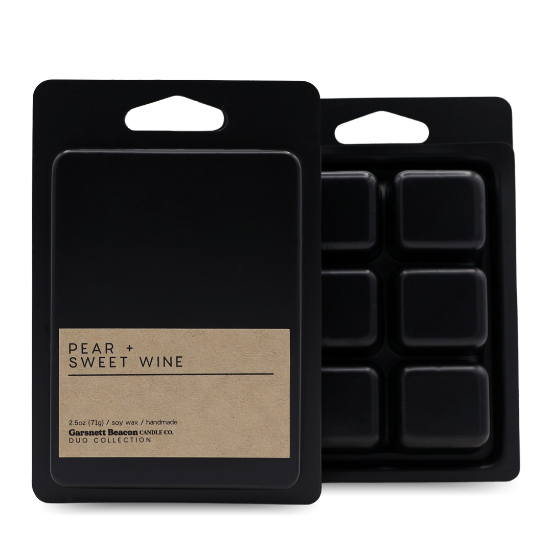 Pear + Sweet Wine Luxury Scented Wax Melt | Duo Collection by Garsnett Beacon