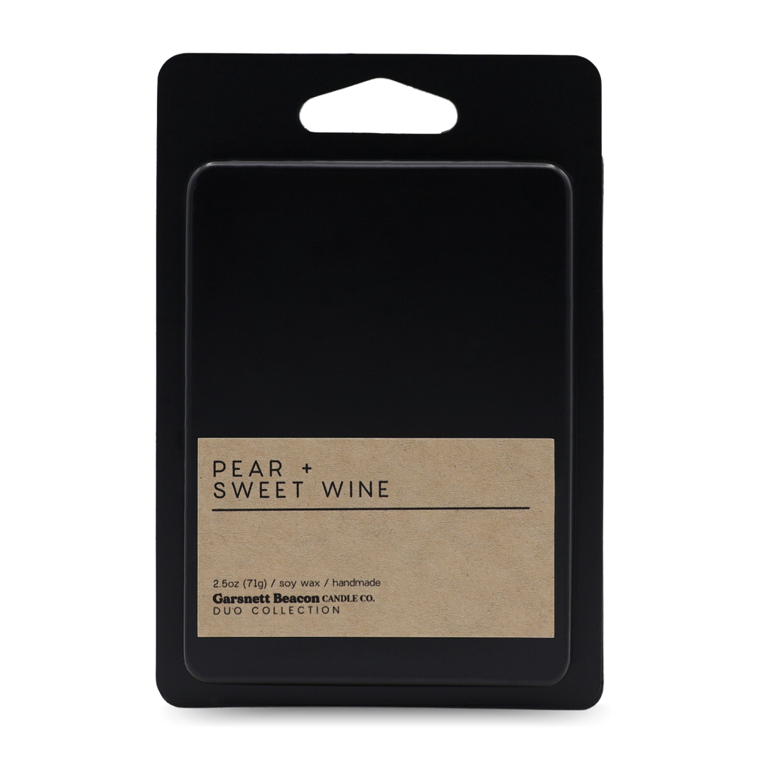 Pear + Sweet Wine Luxury Scented Wax Melt | Duo Collection by Garsnett Beacon