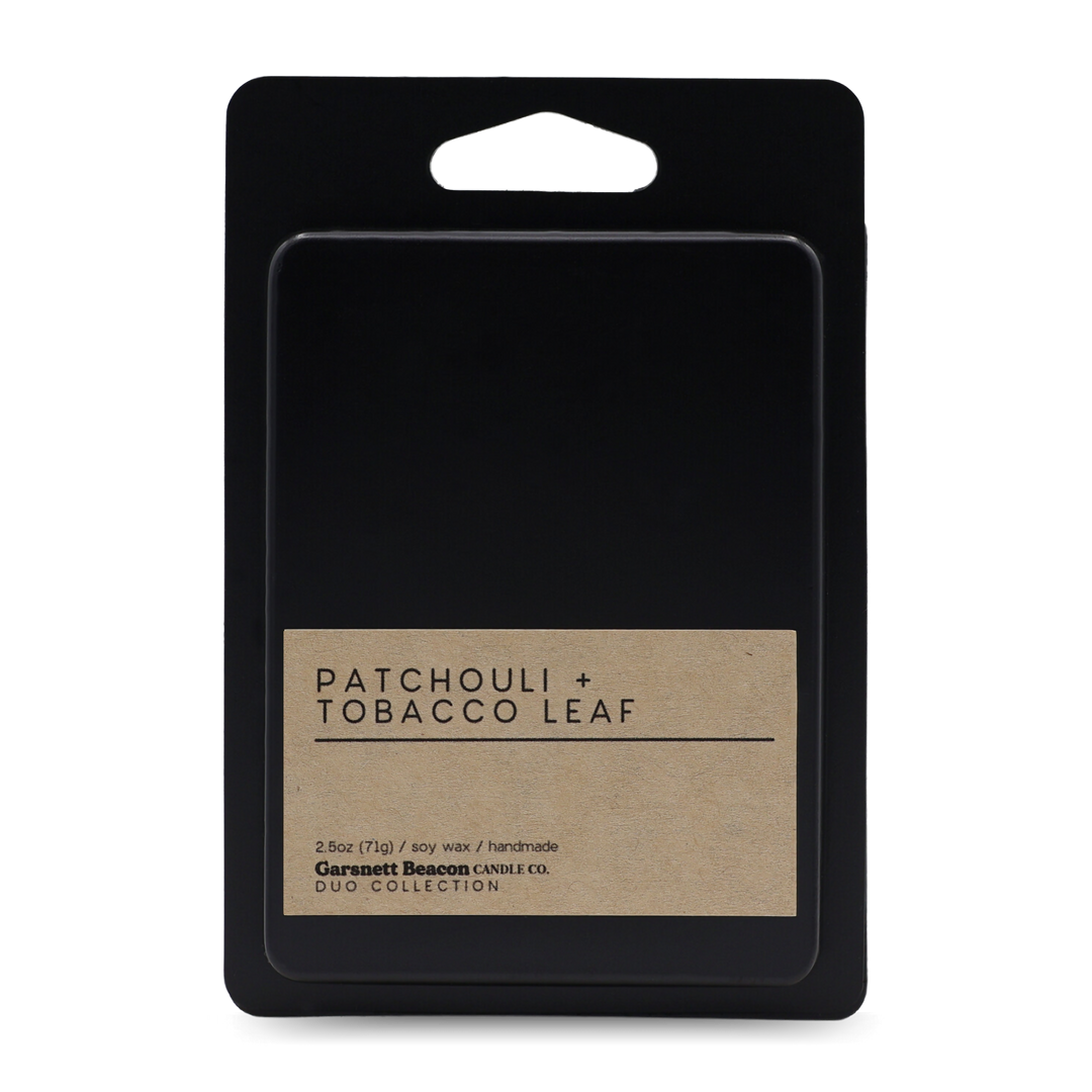 Patchouli + Tobacco Leaf Luxury Scented Wax Melt | Duo Collection by Garsnett Beacon