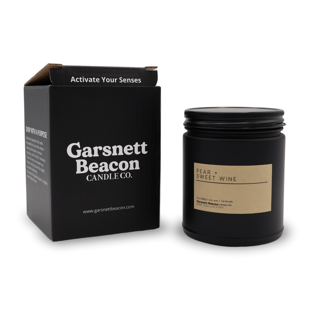 Pear + Sweet Wine Luxury Scented Candle | Duo Collection by Garsnett Beacon