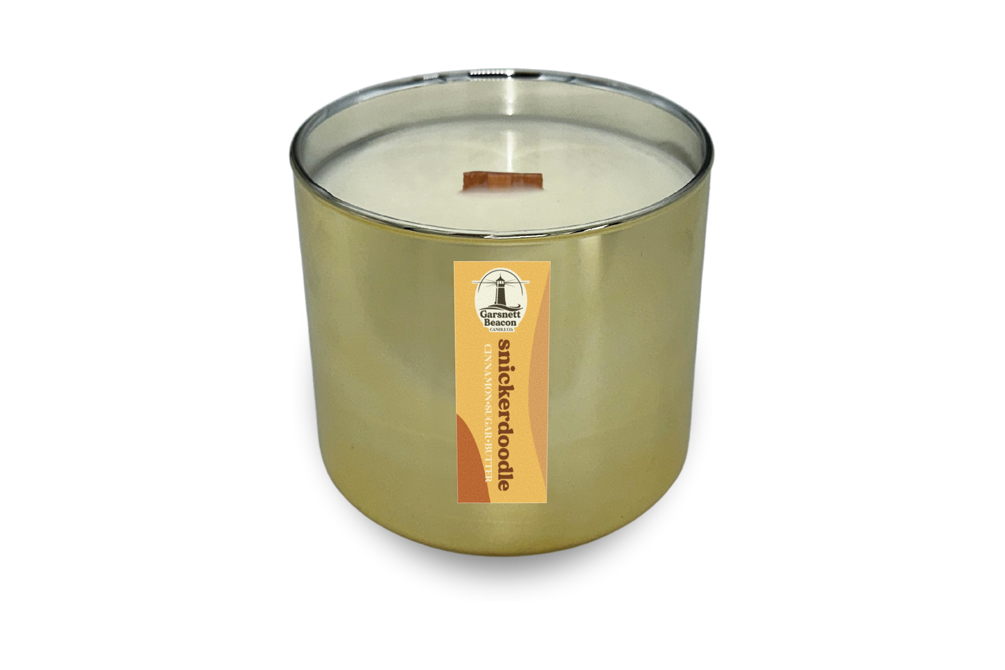 Snickerdoodle Gold Wooden Wick Candle