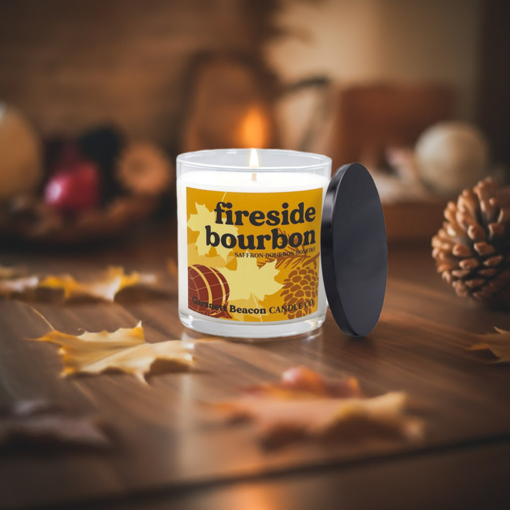 Fireside Bourbon Candle - Saffron, Bourbon, Bonfire Scent