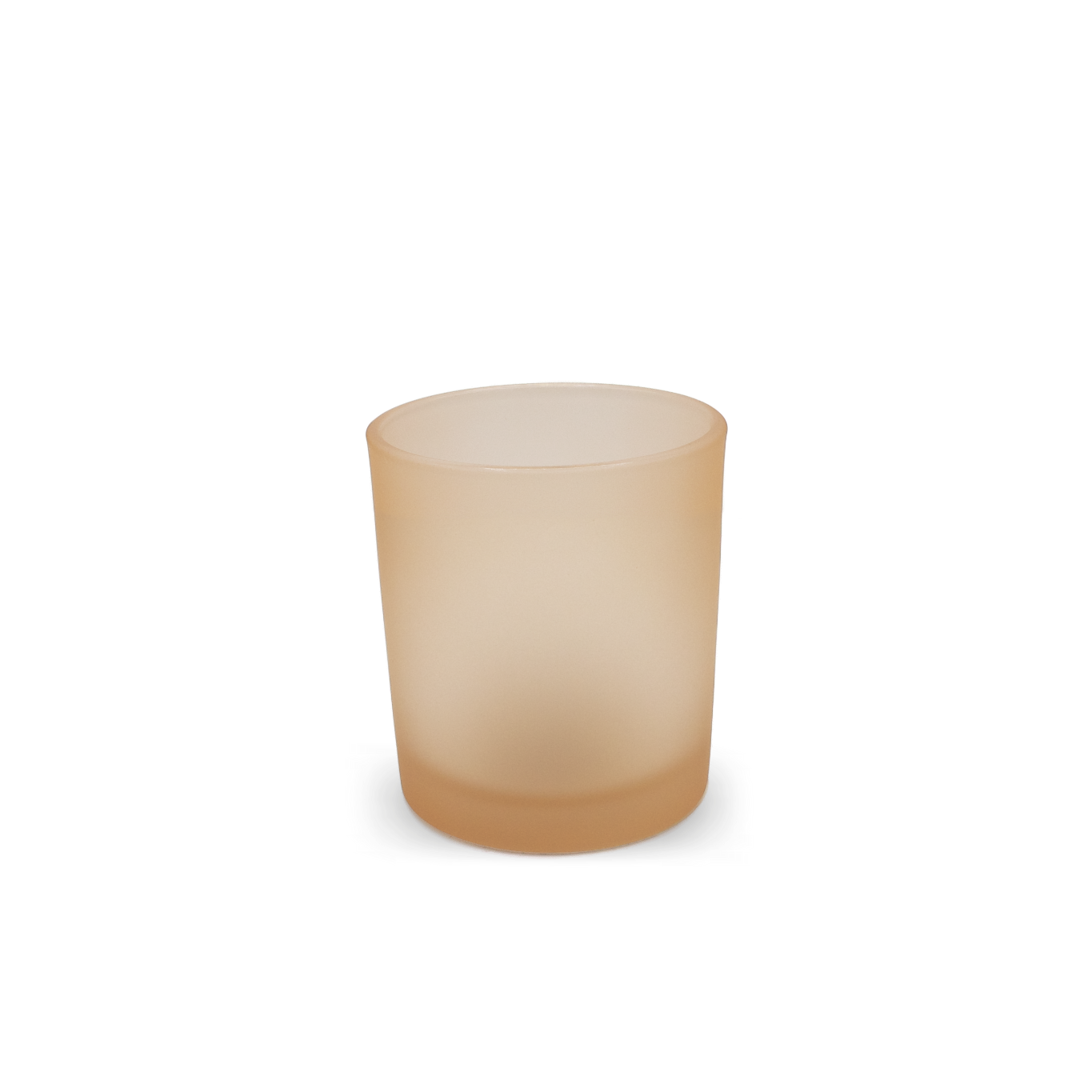 Frosted Glass - Apricot w/ Lid (7oz.)