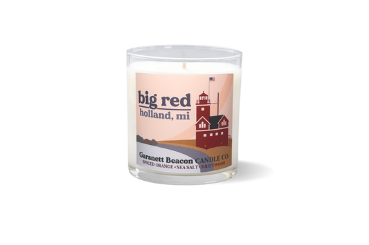 Big Red Glass Candle
