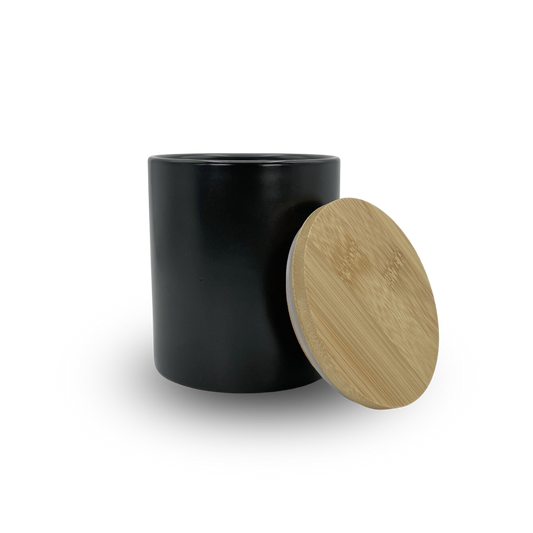 Modern Ceramic w/ Lid - Black (12oz)