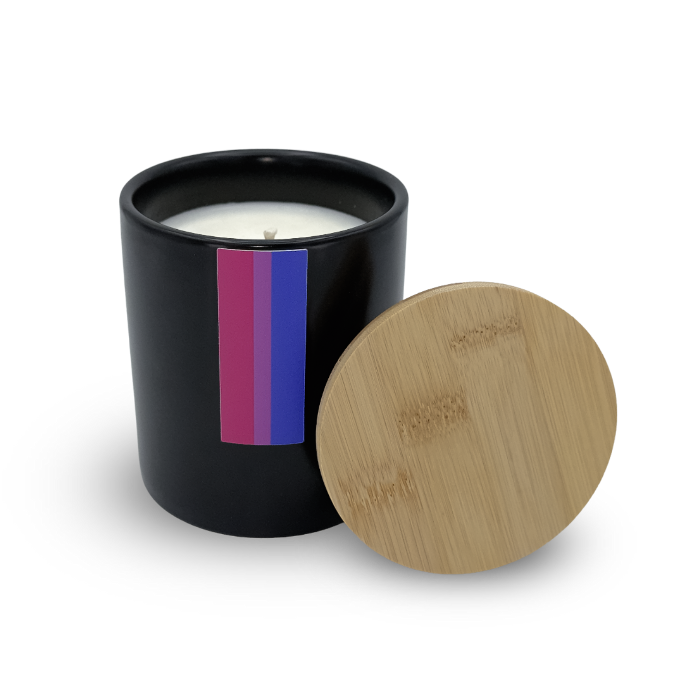 Bisexual Pride Flag - Glass candle
