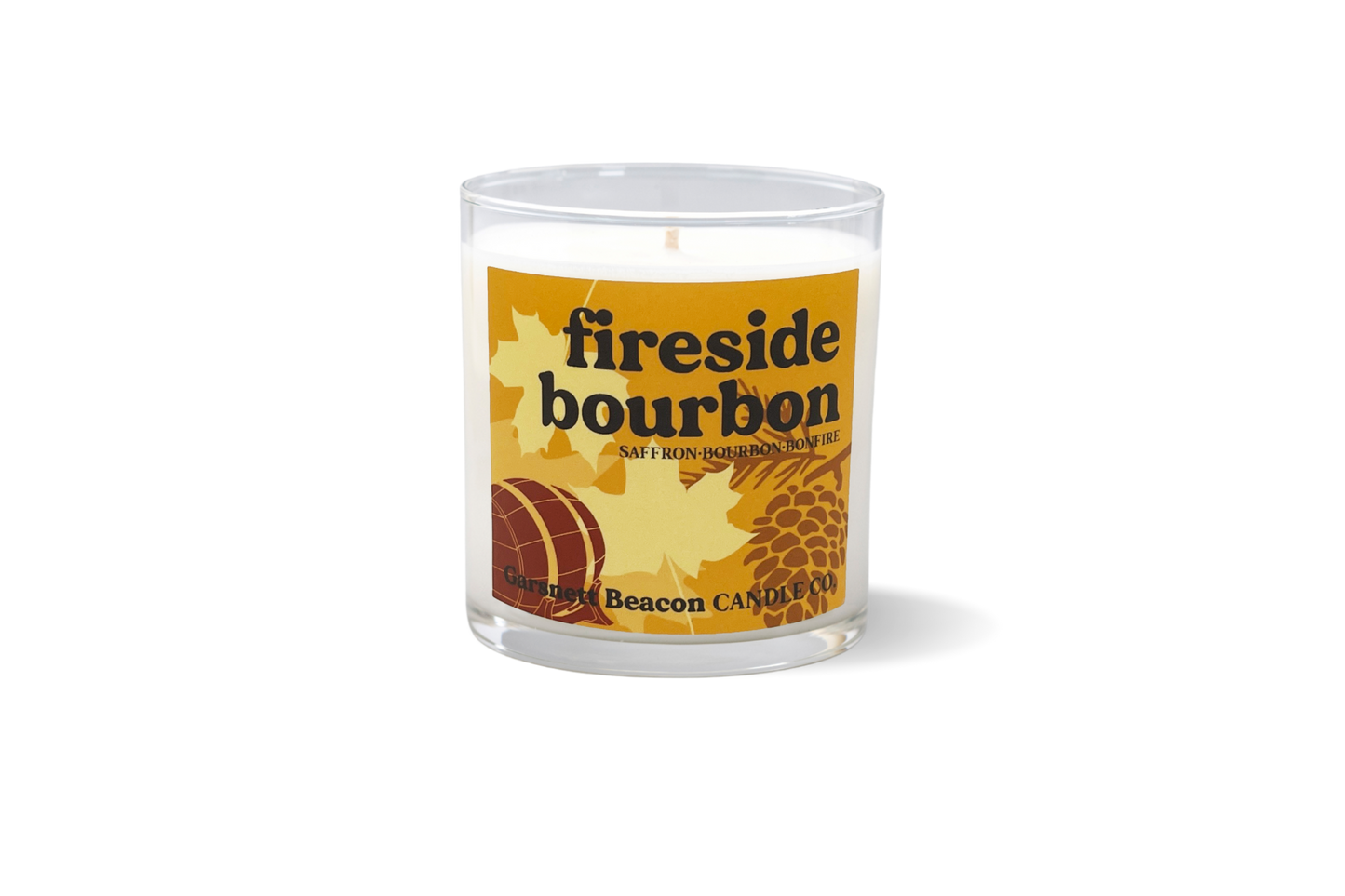 Fireside Bourbon™ Glass Candle