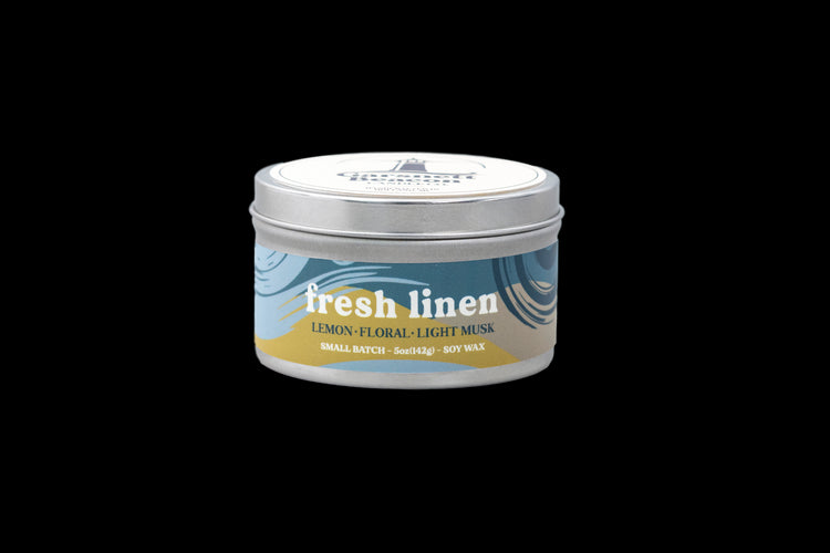Fresh Linen Candle - Lemon, Clean Cotton Scent