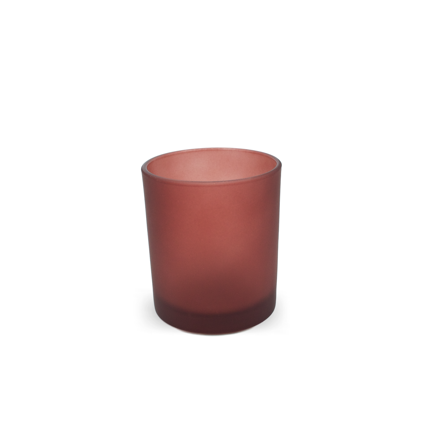 Frosted Glass -  Maroon w/ Lid (7oz.)