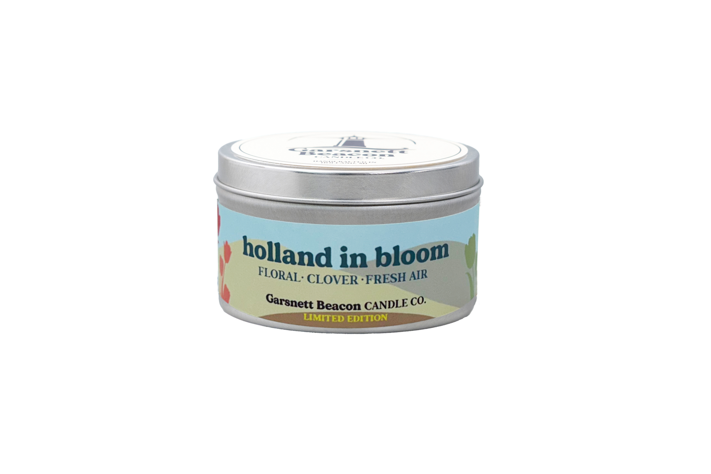 Holland in Bloom Tin Candle