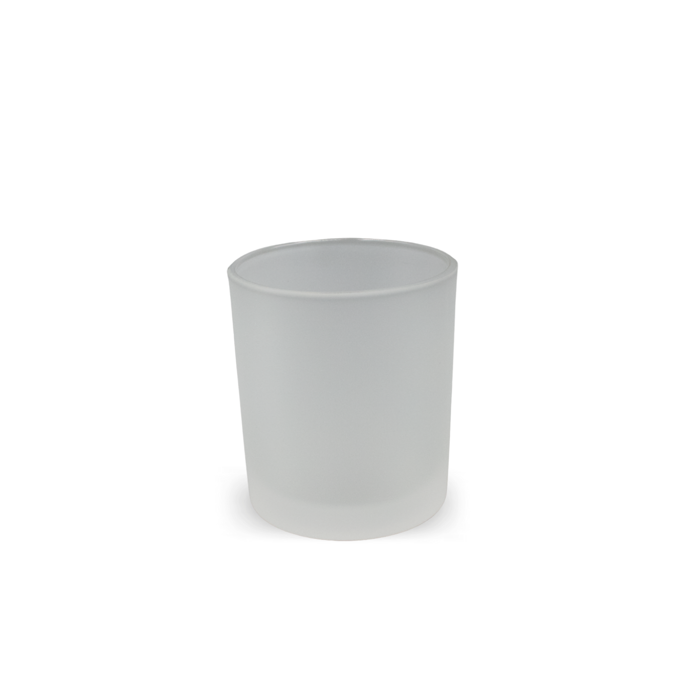 Frosted Glass - White w/ Lid (7oz.)