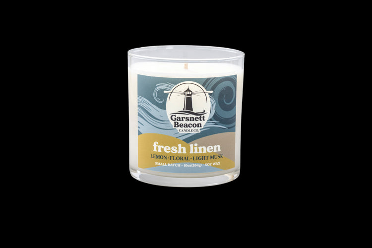 Fresh Linen Candle - Lemon, Clean Cotton Scent
