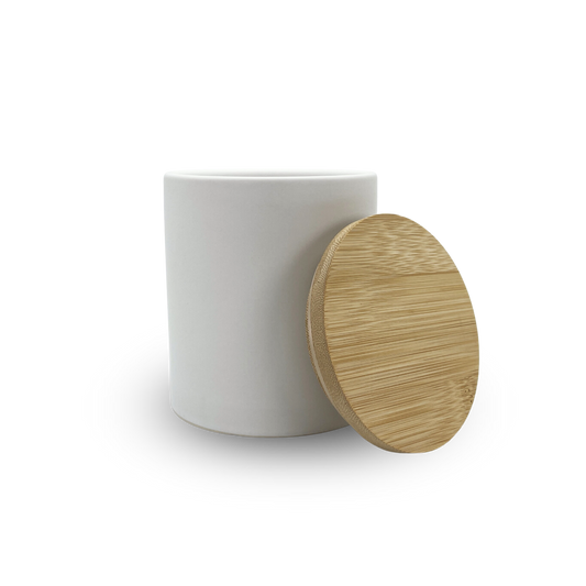 Modern Ceramic w/ Lid - White (12oz)