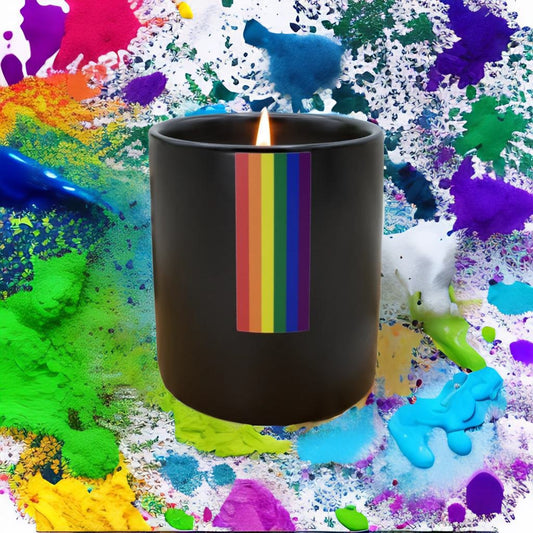 Pride Flag - Glass candle
