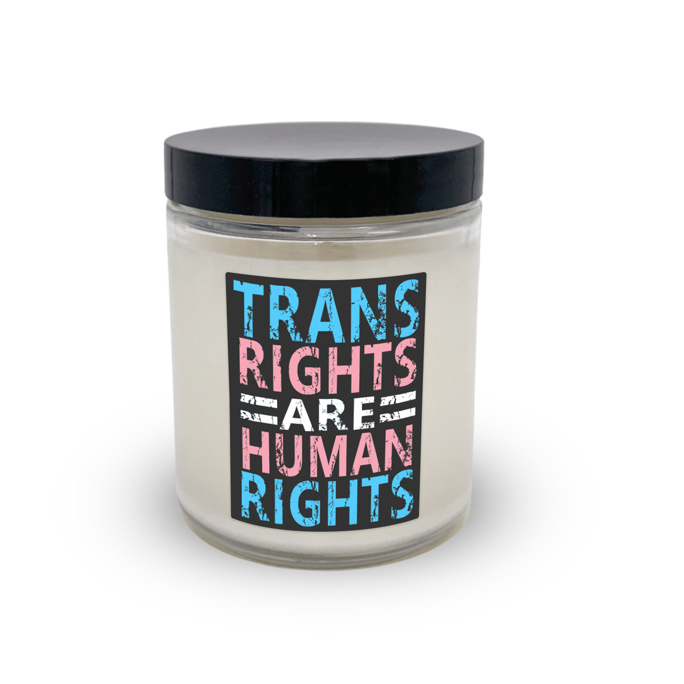 Trans Rights Are Human Rights - Black - Scented Candle