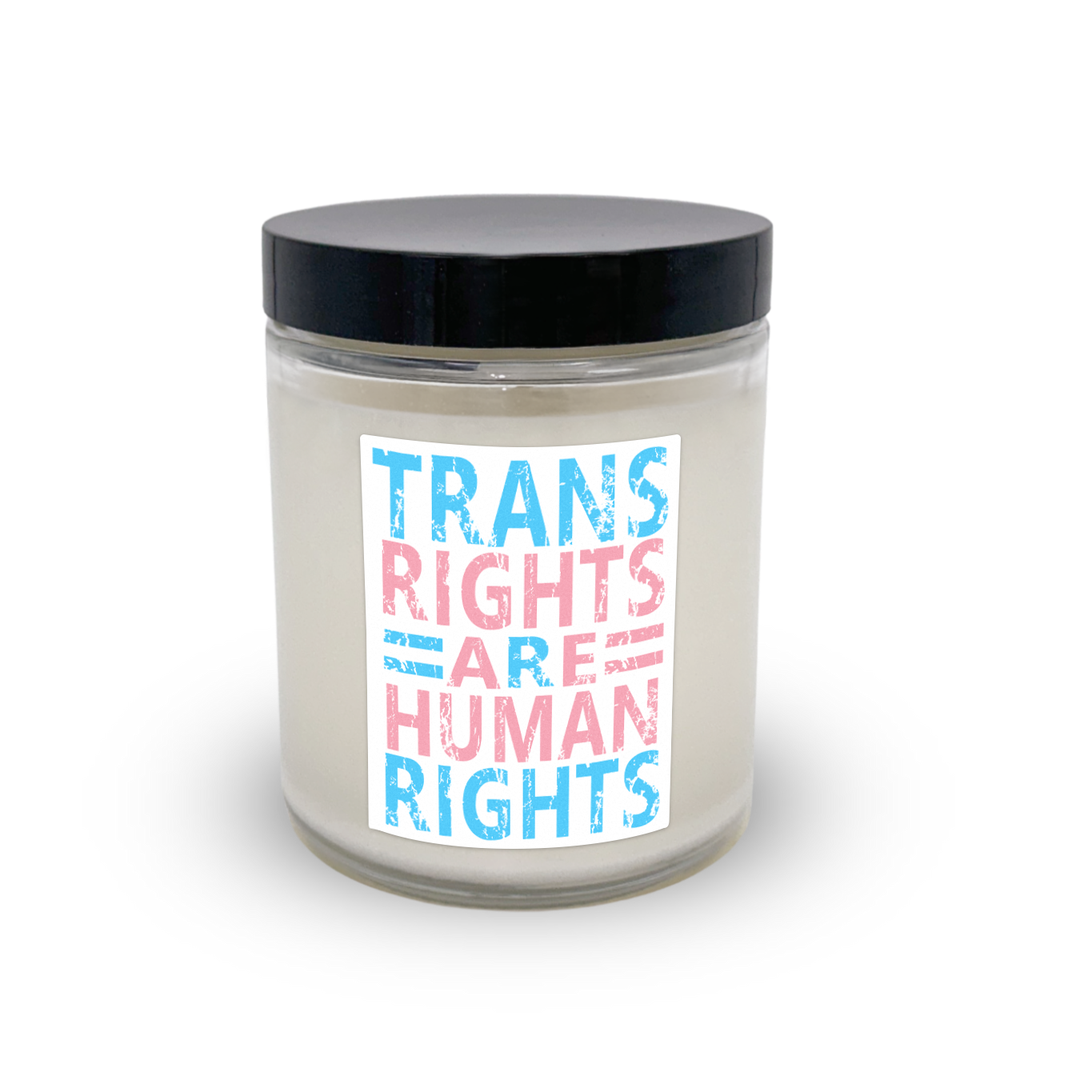 Trans Rights Are Human Rights - White - Scented Candle